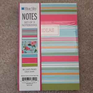 Blue Sky Vibrant Striped Notebooks Trio